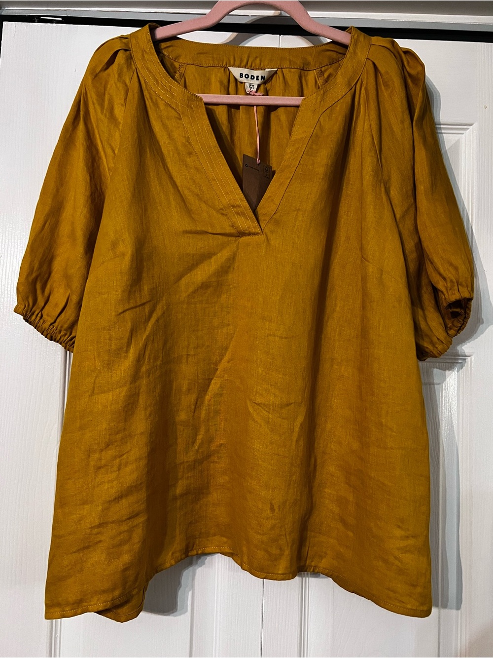 Boden Brook Linen Top in Golden Rye Sold Out Online!